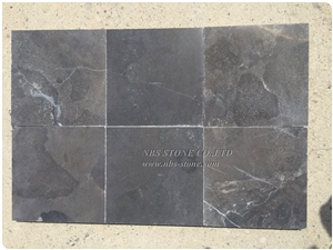 China Blue Limestone Flamed Flooring Paving Tiles