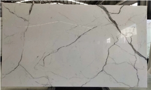 Nano White Stone Slabs / Crystallized Stone Slabs
