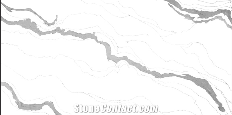 Quartz Calacatta Series, Alaska White Quartz Slabs