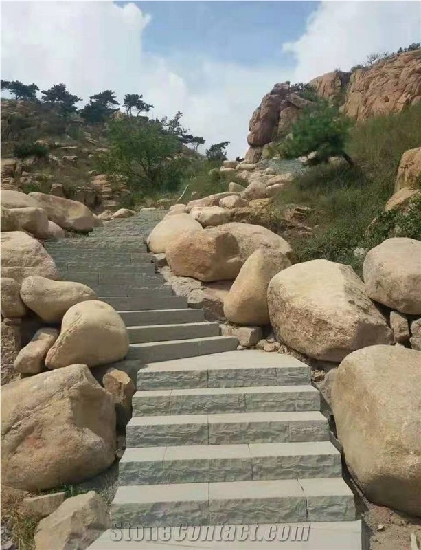 Shandong Blue Stone Peaks, Shandong Blue Stone Pier Caps, Wall Coping