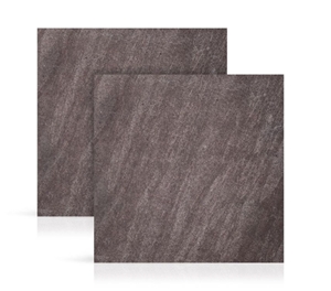 Shandong Brown Stone Stair Treads, Shandong Purple Wood Grain Sandstone Steps