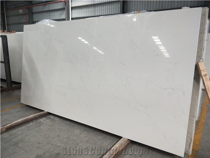 Calacatta Pearl White Quartz Slabs