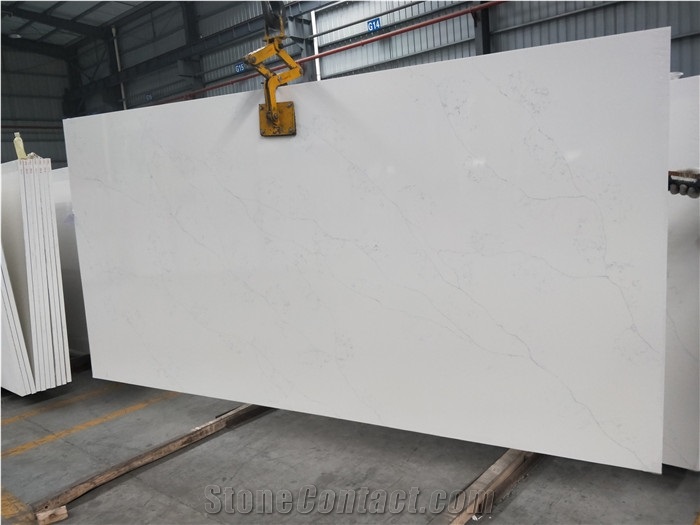 Calacatta Pearl White Quartz Slabs