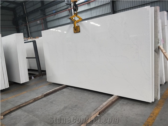 Calacatta Pearl White Quartz Slabs