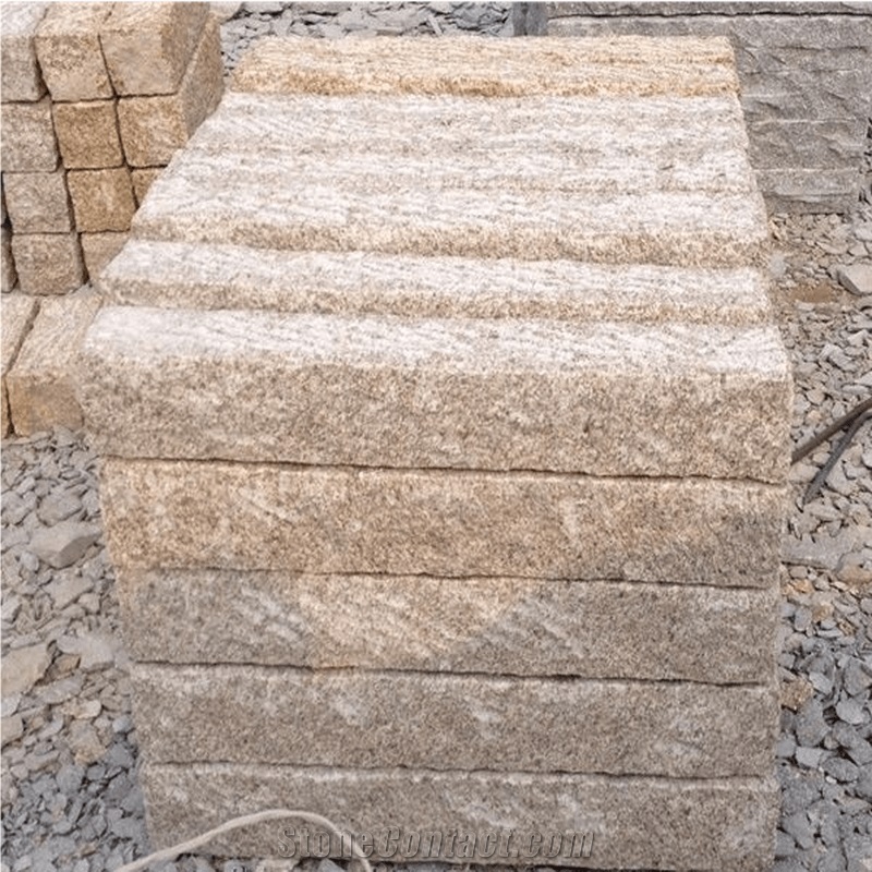 China Dark Grey Granite Split Kerbstone