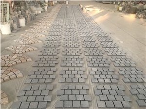 Flamed G654 Cobble Stone on Mesh