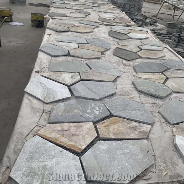 Meshed Flagstone Tiles/Crazy Slate Paving