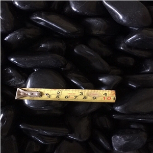 Polished Black Pebblestone River Pebbles