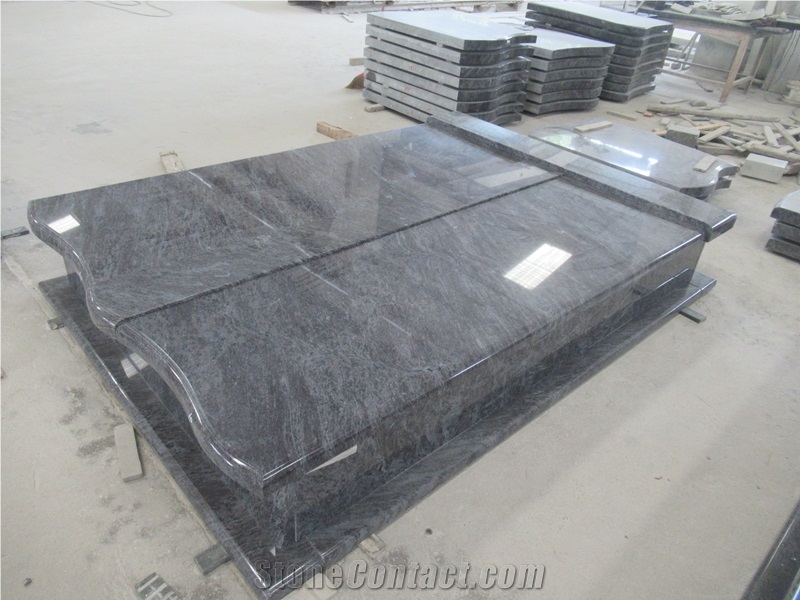 Bahama Blue Double Monuments Gravestone Tombstone