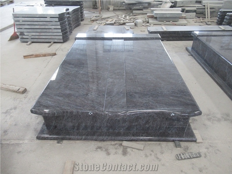 Bahama Blue Double Monuments Gravestone Tombstone