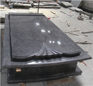 Bahama Blue Granite Cemetery Tombstone Design
