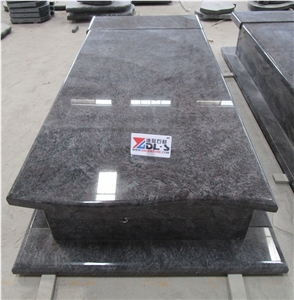 Bahama Blue Granite Poland Single Tombstone