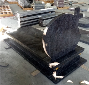 Bahama Blue Granite Western Style Tombstones