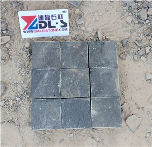 Black Basalt Cobbles Cubes Pavers Stone