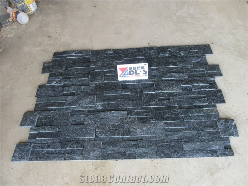 Charcoal Black Quartz Cultured Stone Veneer