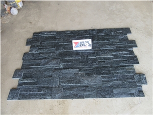 Charcoal Black Quartz Cultured Stone Veneer