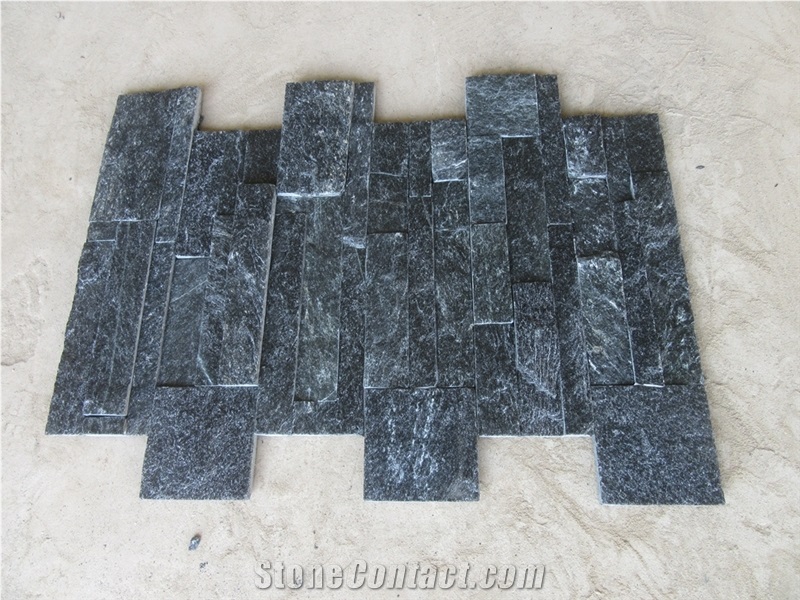 Charcoal Black Quartz Cultured Stone Veneer