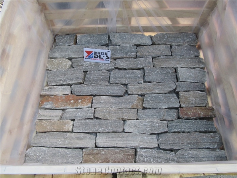 Dark Grey Stone Wall Cladding Castle Rock Veneer