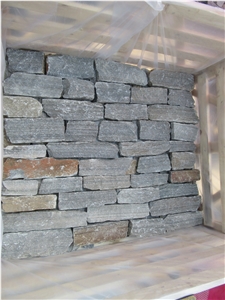 Dark Grey Stone Wall Cladding Castle Rock Veneer