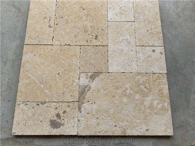 French Pattern Travertine Flooring Tiles