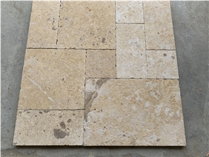 French Pattern Travertine Flooring Tiles