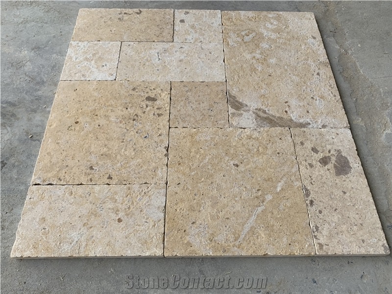 French Pattern Travertine Flooring Tiles