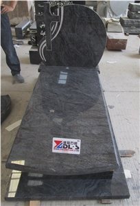 Poland Bahama Blue Granite Tombstone Design