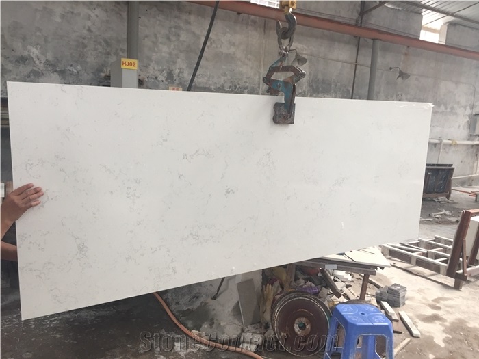 Xiamen Quartz Slabs Carrara White Style
