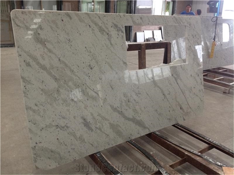 Kitchen Countertops with Andromeda White Granite