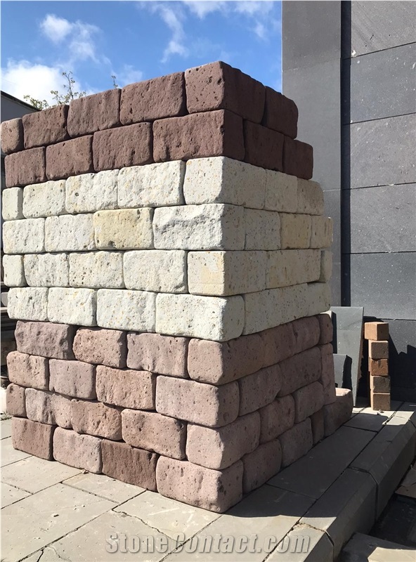 Tuff Stone Bricks, Building Stone, Develi Tuff Stone Masonry