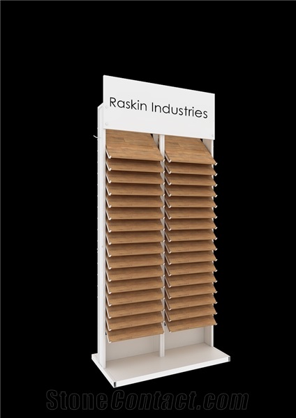 Timber Display, Wood Floor Display Stand Metal Rack/Stand