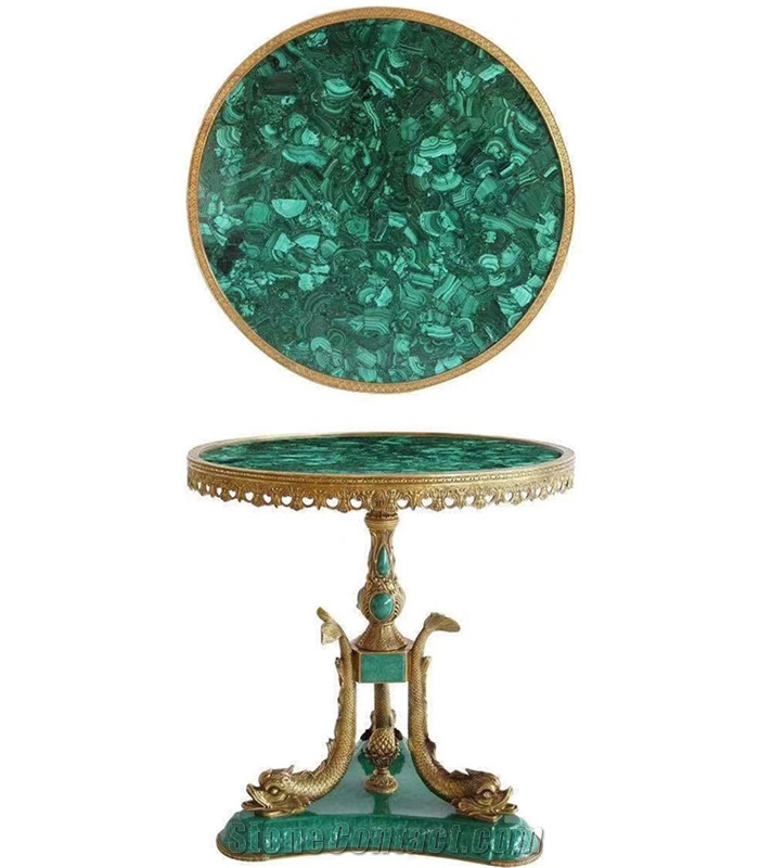 Agate Marble Slabs Stone Green Malachite Table