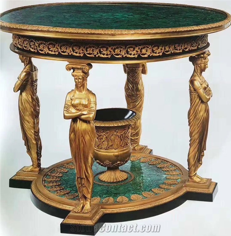 Agate Marble Slabs Stone Green Malachite Table