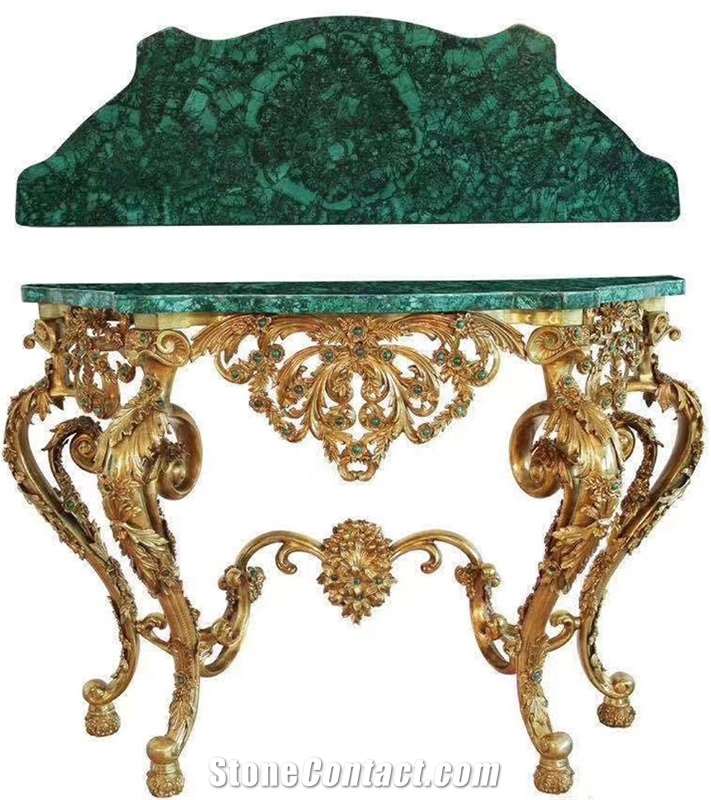 Agate Marble Slabs Stone Green Malachite Table