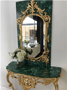 Agate Marble Slabs Stone Green Malachite Table