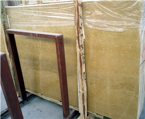 White Marble And Emperor Gold Marble Waterjet Cut Floor Tiles