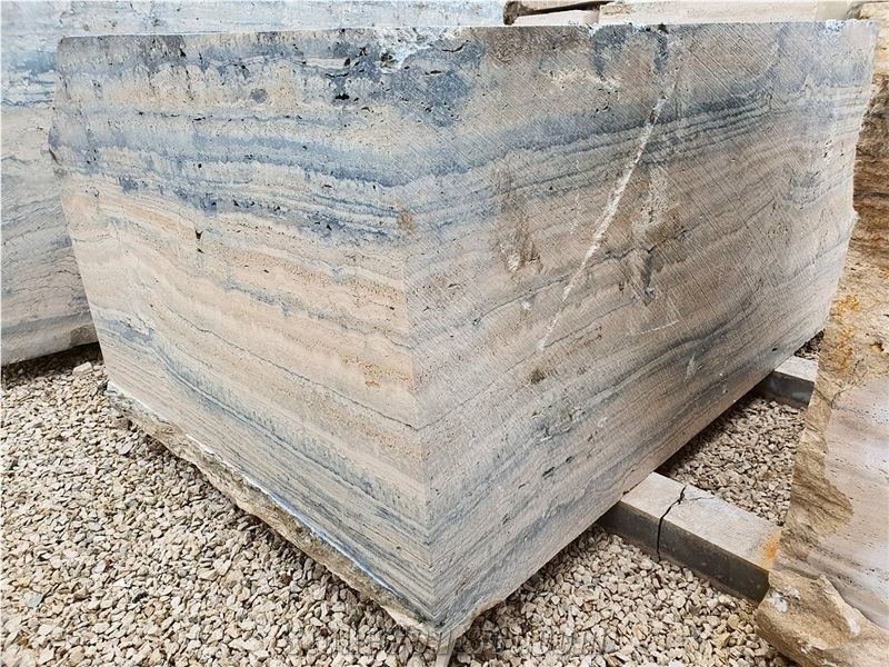 Blue Wave Travertine Blocks, Italy Travertine Blocks