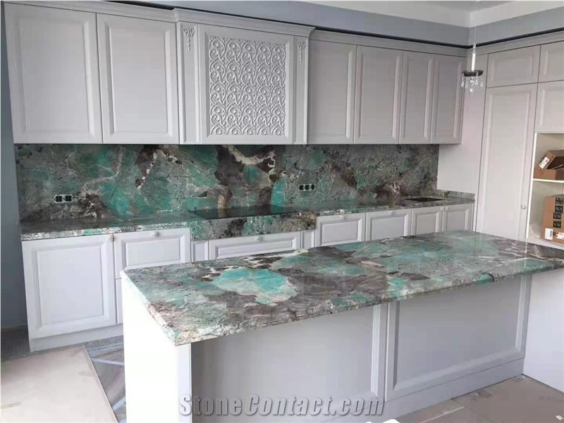 Brazil Amazon Green Quartzite Polished Countertop