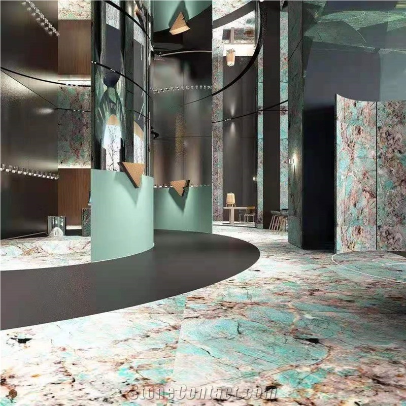 Brazil Amazon Green Quartzite Polished Countertop