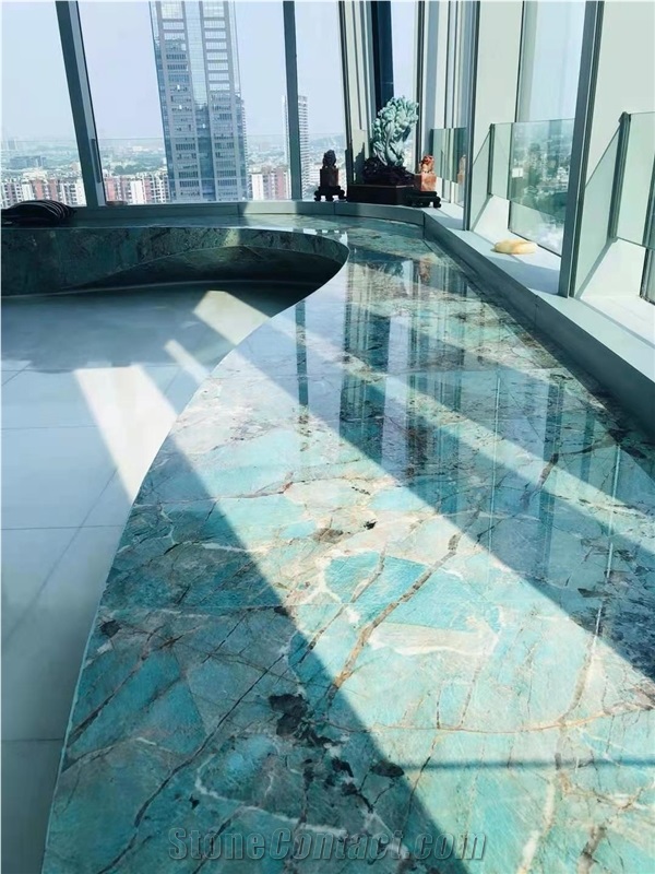 Brazil Amazon Green Quartzite Polished Countertop