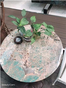 Brazil Amazon Green Quartzite Polished Coffee Table Tops