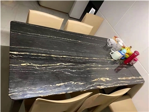 Brazil Universe Gold Granite Black  Dining Table Tops