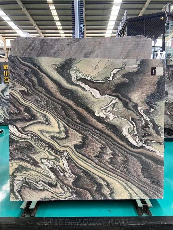Purple Landscape Marble Slabs-Polished