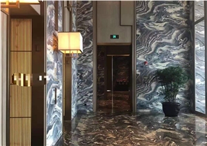 Purple Landscape Marble Slabs-Polished
