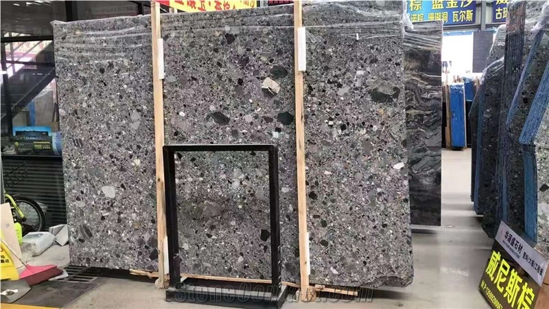 Natural Fossil Grey Conglomerate Tiles-Honed