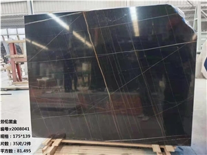 Tunisia Lauren Black Gold Marble Slabs-Polished