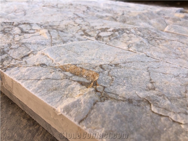 Calacatta Gold Marble Split Face Wall Stone