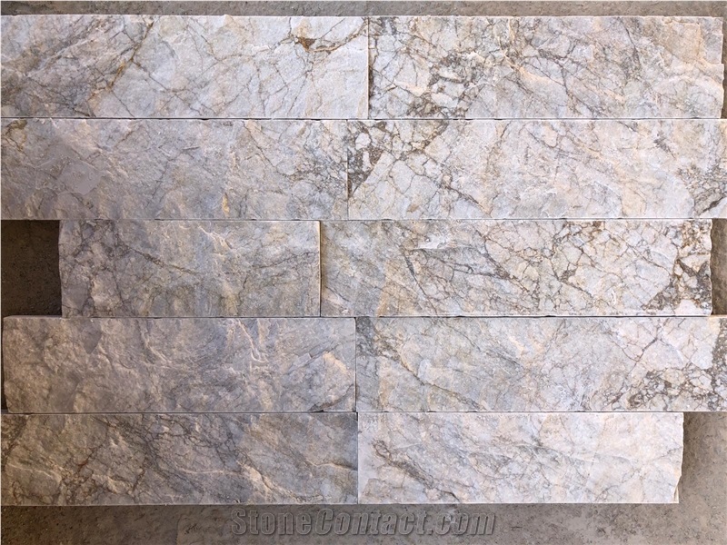 Calacatta Gold Marble Split Face Wall Stone