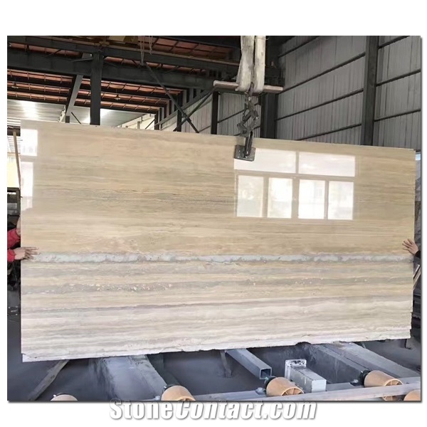 Italian Ocean Silver Blue Travertine Slab