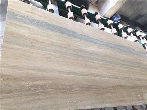 Italian Ocean Silver Blue Travertine Slab